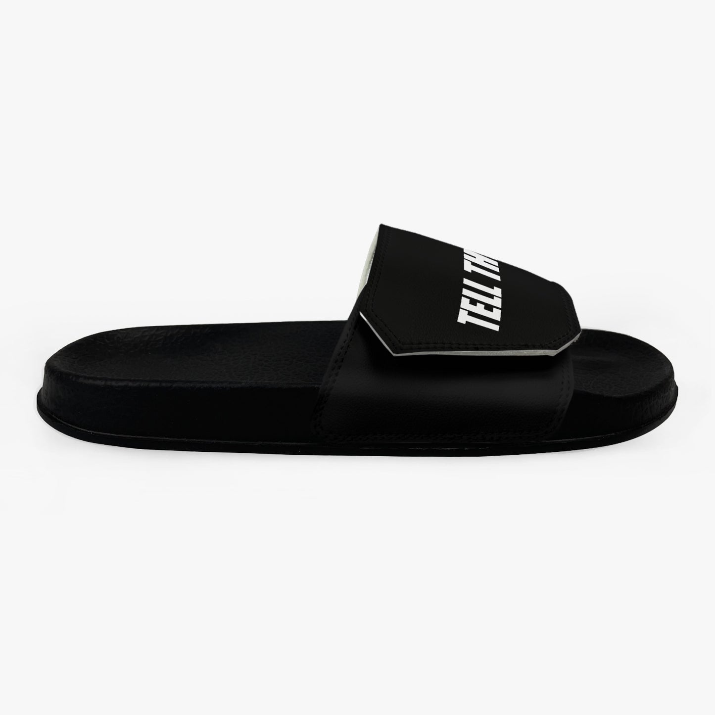 TELL THE TRUTH LEATHER VELCRO SLIDES