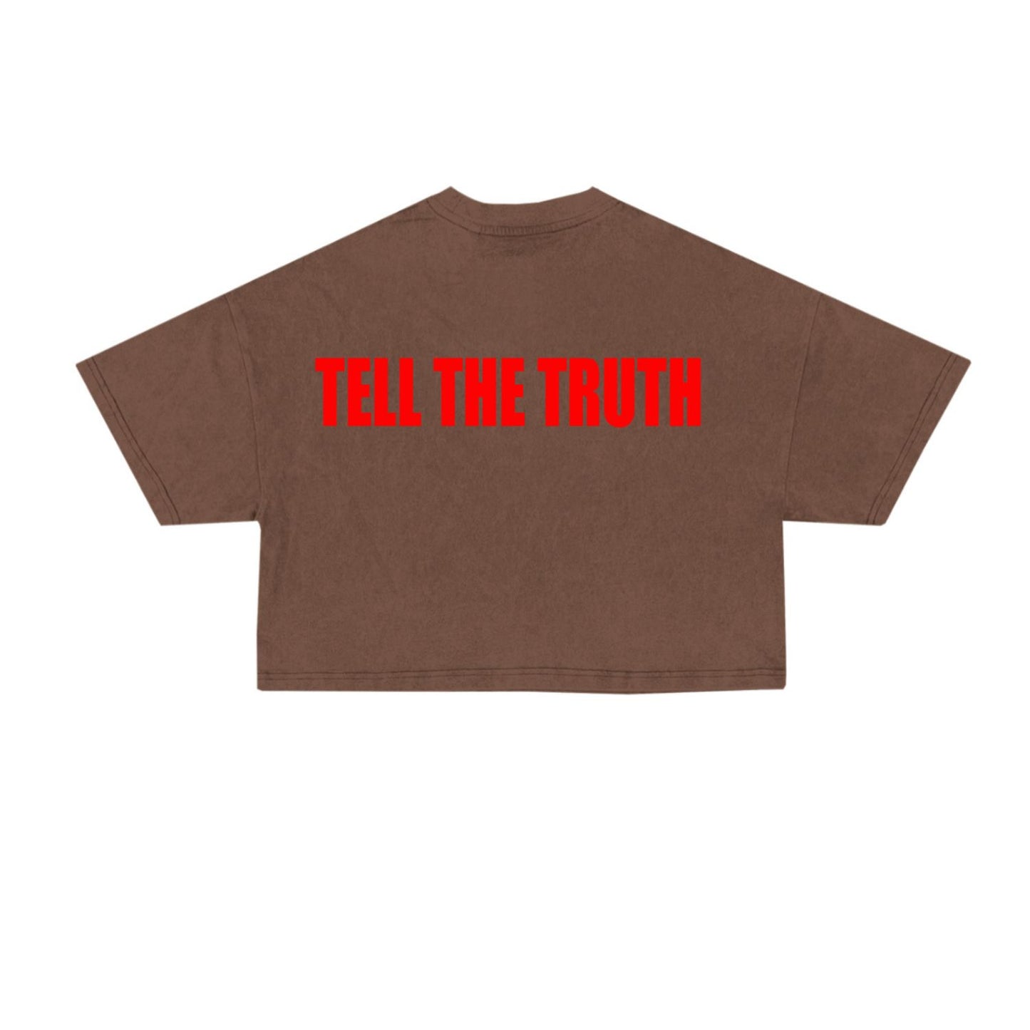 TUSK BROWN CROP T-SHIRT