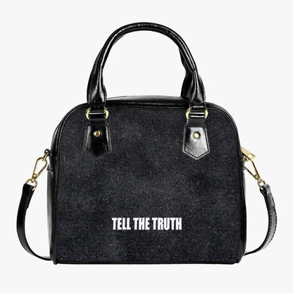 TELL THE TRUTH BLACK SADDLE BAG