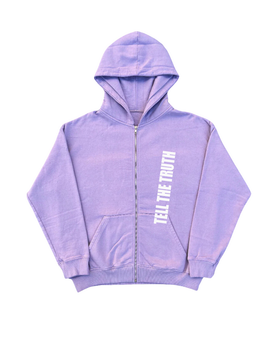 LAVENDER LOGO ZIP-UP