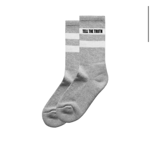 GREY LOGO SOCKS