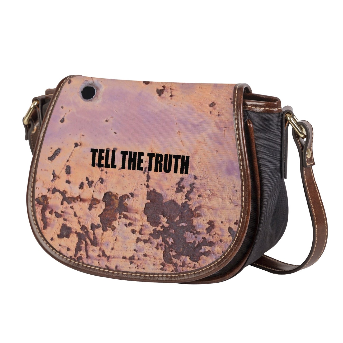 TELL THE TRUTH SADDLE BAG