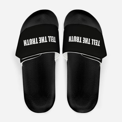 TELL THE TRUTH LEATHER VELCRO SLIDES