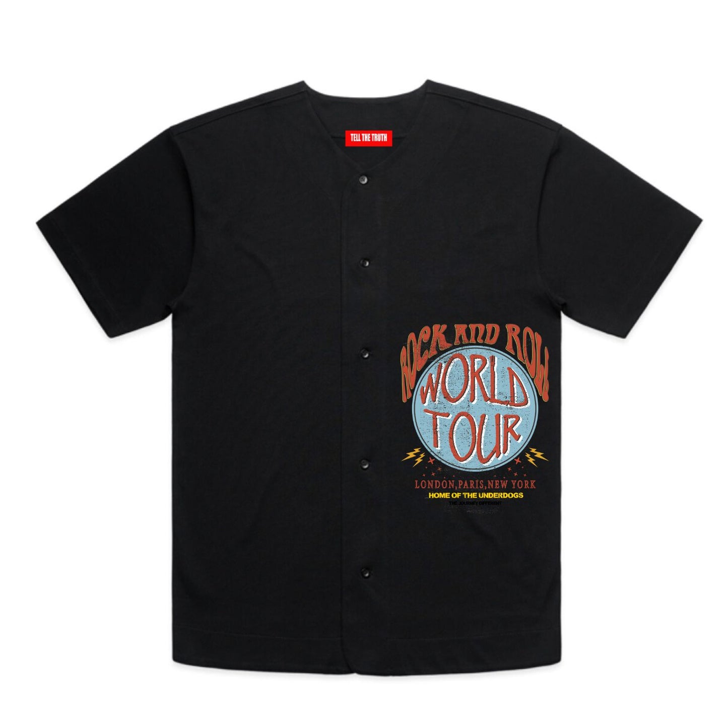 BLACK WORLD TOUR BASEBALL SHIRT