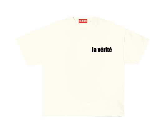 FRENCH LOGO CREAM T-SHIRT