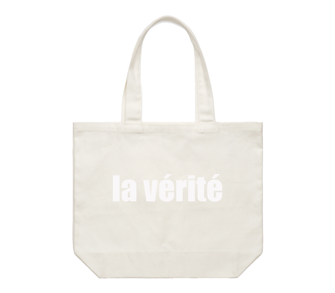 WHITE FRENCH TOTE BAG