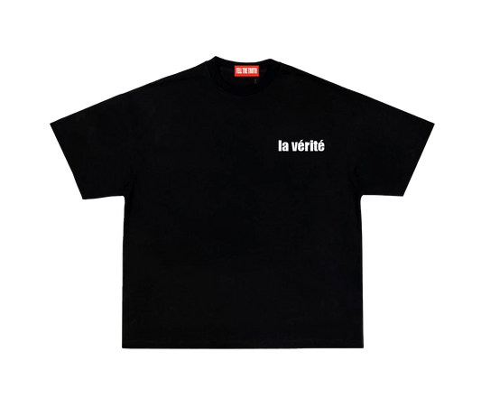 FRENCH LOGO BLACK T-SHIRT